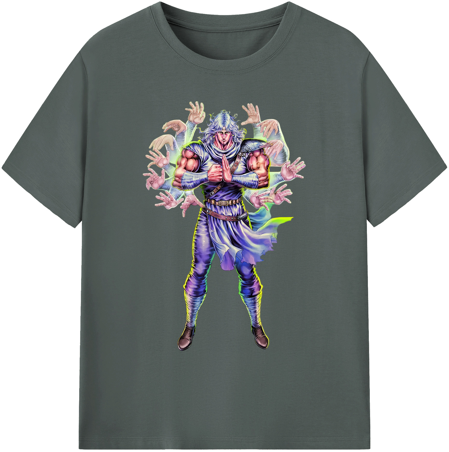 （画像用） 北斗の拳 Fist of the North Star 綿100％ メンズ半袖Tシャツ｜肌触りやわらか＆通気性
